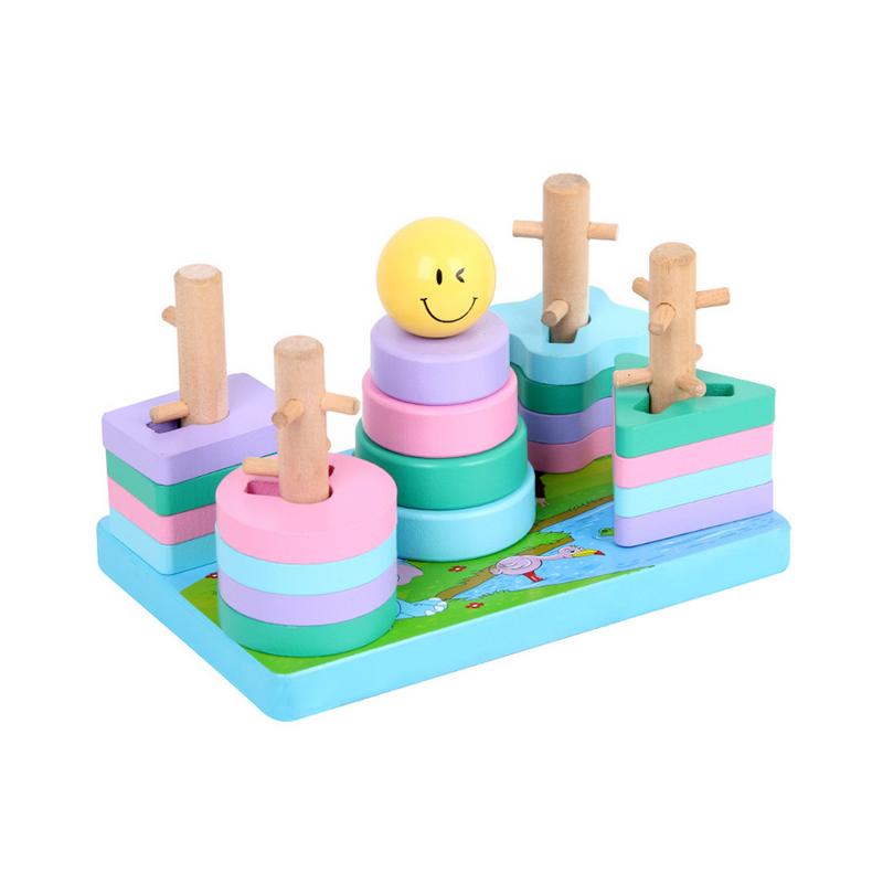 Stacking Toys Kids Wooden Shapes